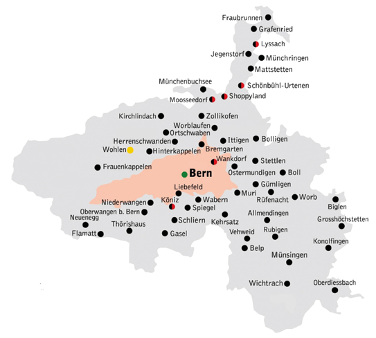 Karte Stadt Bern